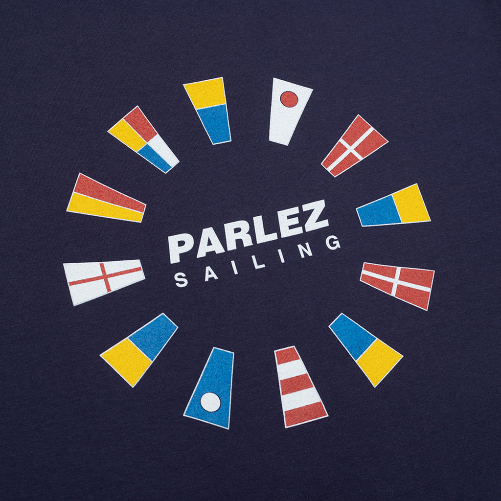 Parlez Tradewinds T Shirt - Navy - closeup2