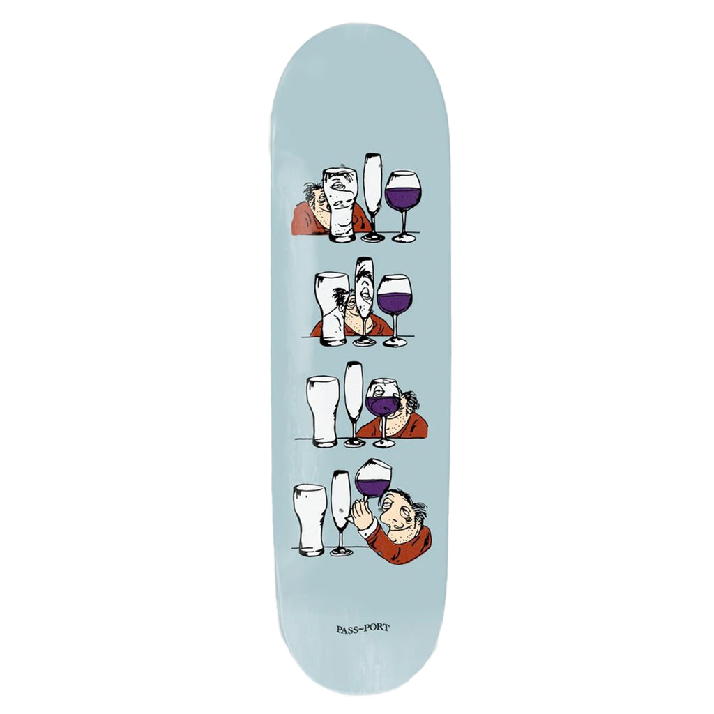 PASS~PORT Try Hard Series - Wine Skateboard Deck - 8.25" - bottom