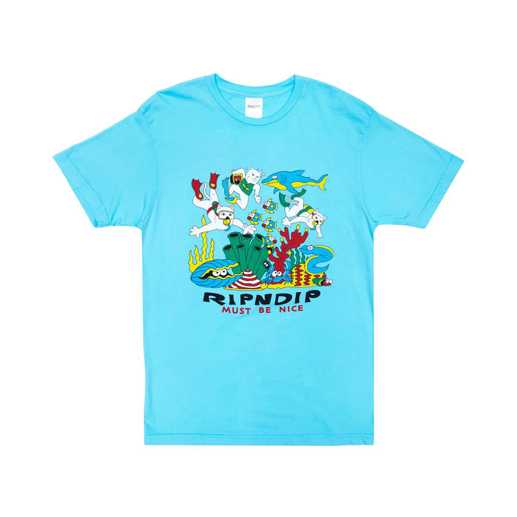 RIPNDIP Under the Sea T Shirt in Baby Blue
