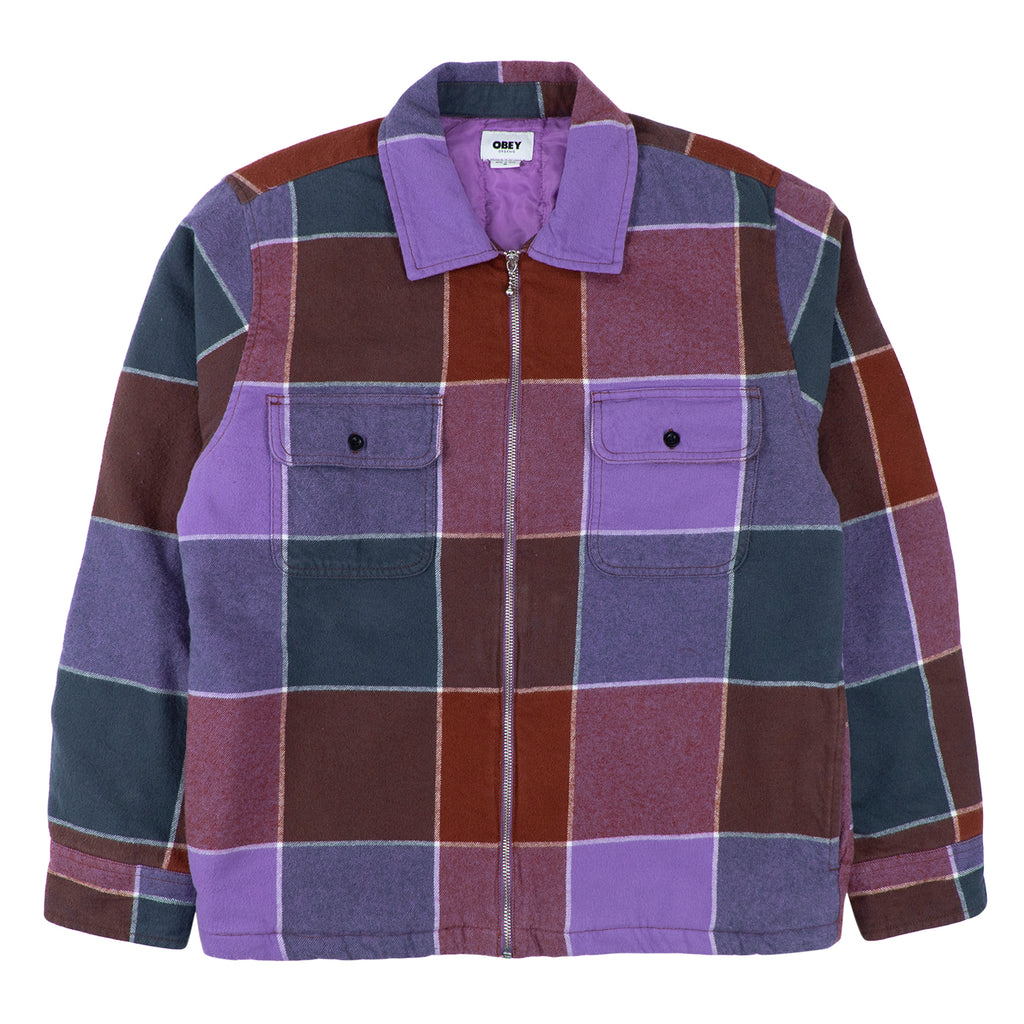 Obey Clothing Victoria Shirt Jacket in Purple Multi