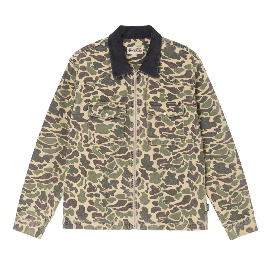 Stussy Washed Canvas Work Shirt - Camo - front