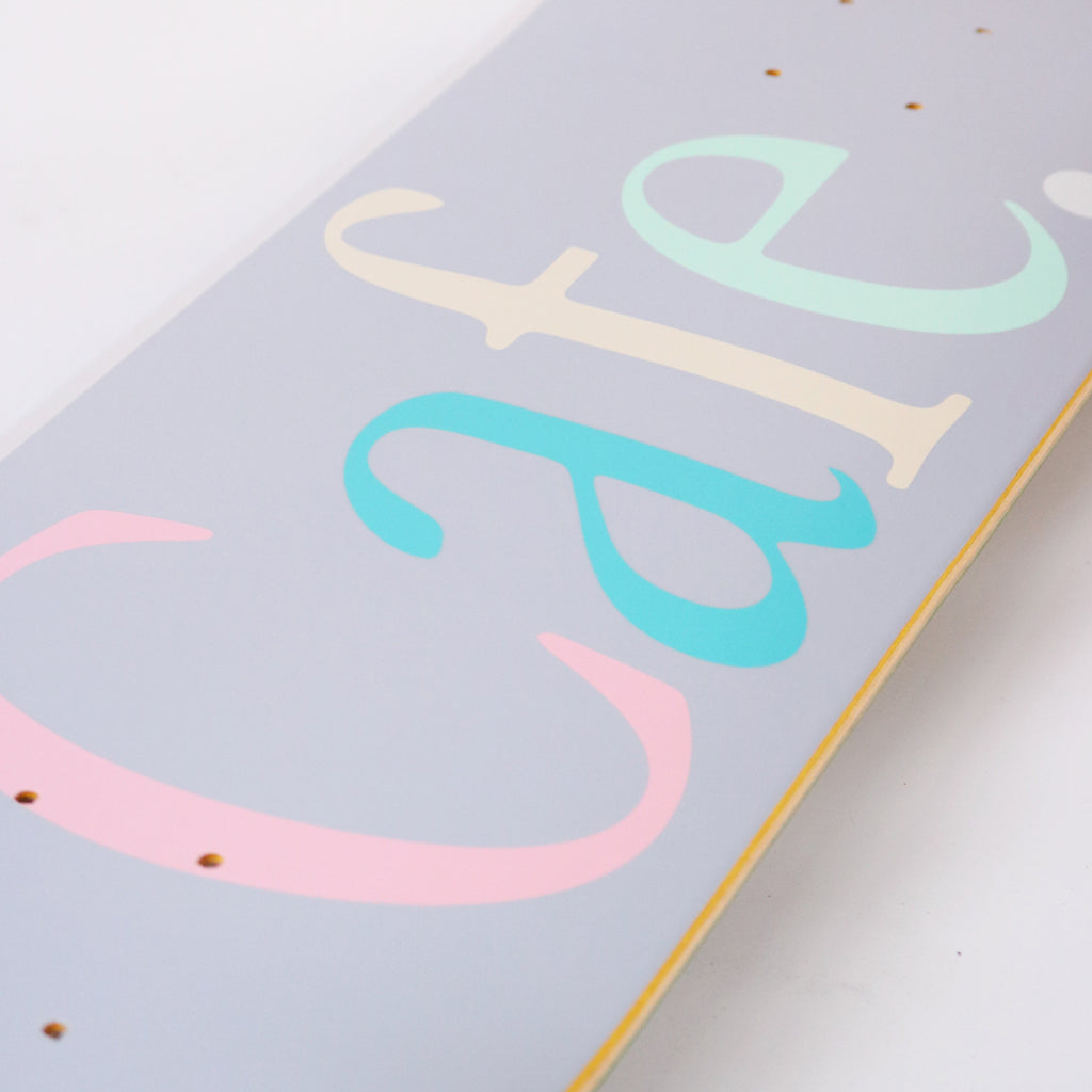 Skateboard Cafe Wayne Skateboard Deck  - Powder Blue - closeup