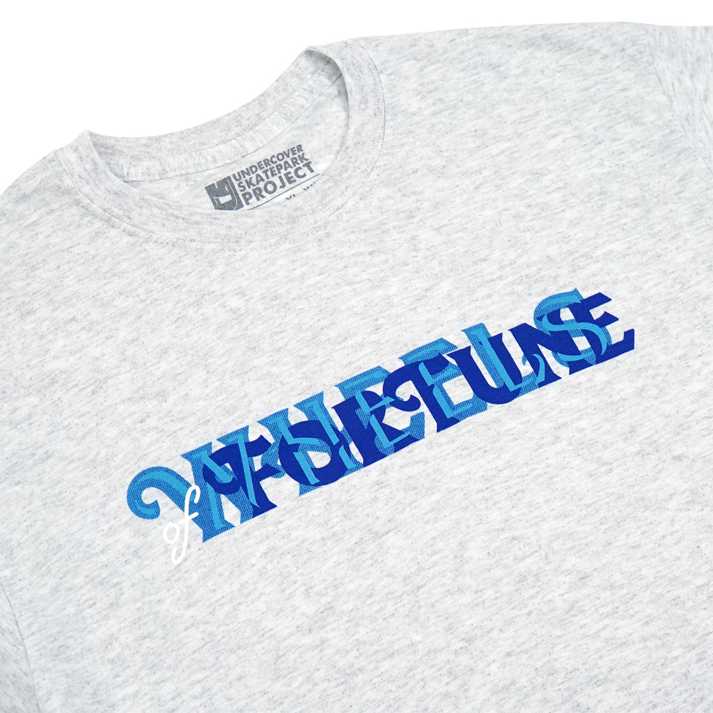 Undercover Skatepark Project Wheels of Fortune T Shirt in Ash Grey - Detail
