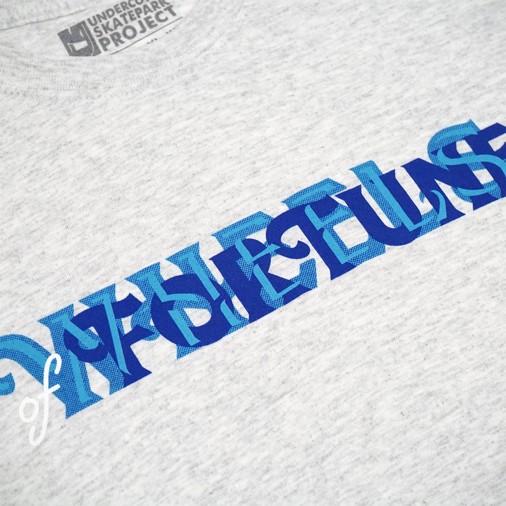Undercover Skatepark Project Wheels of Fortune T Shirt in Ash Grey - Print