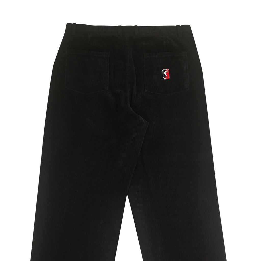 Yardsale Corduroy Slack Trousers in Black / White - Back