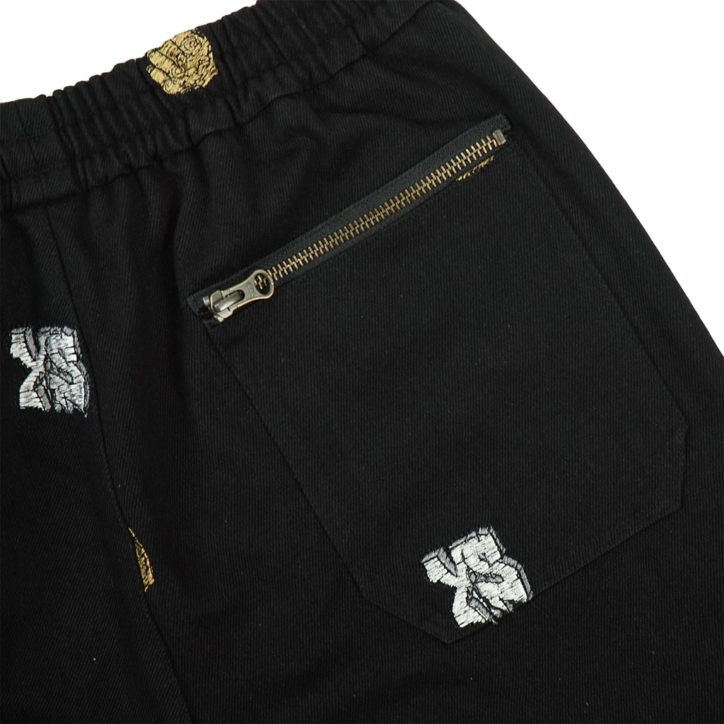 Yardsale Skuff Pants in Black - Back Zip