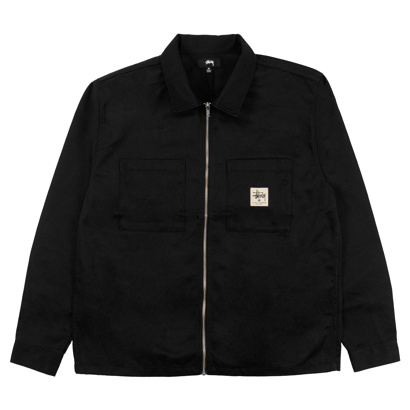 Zip Up Work Shirt in Black by Stussy | Bored of Southsea