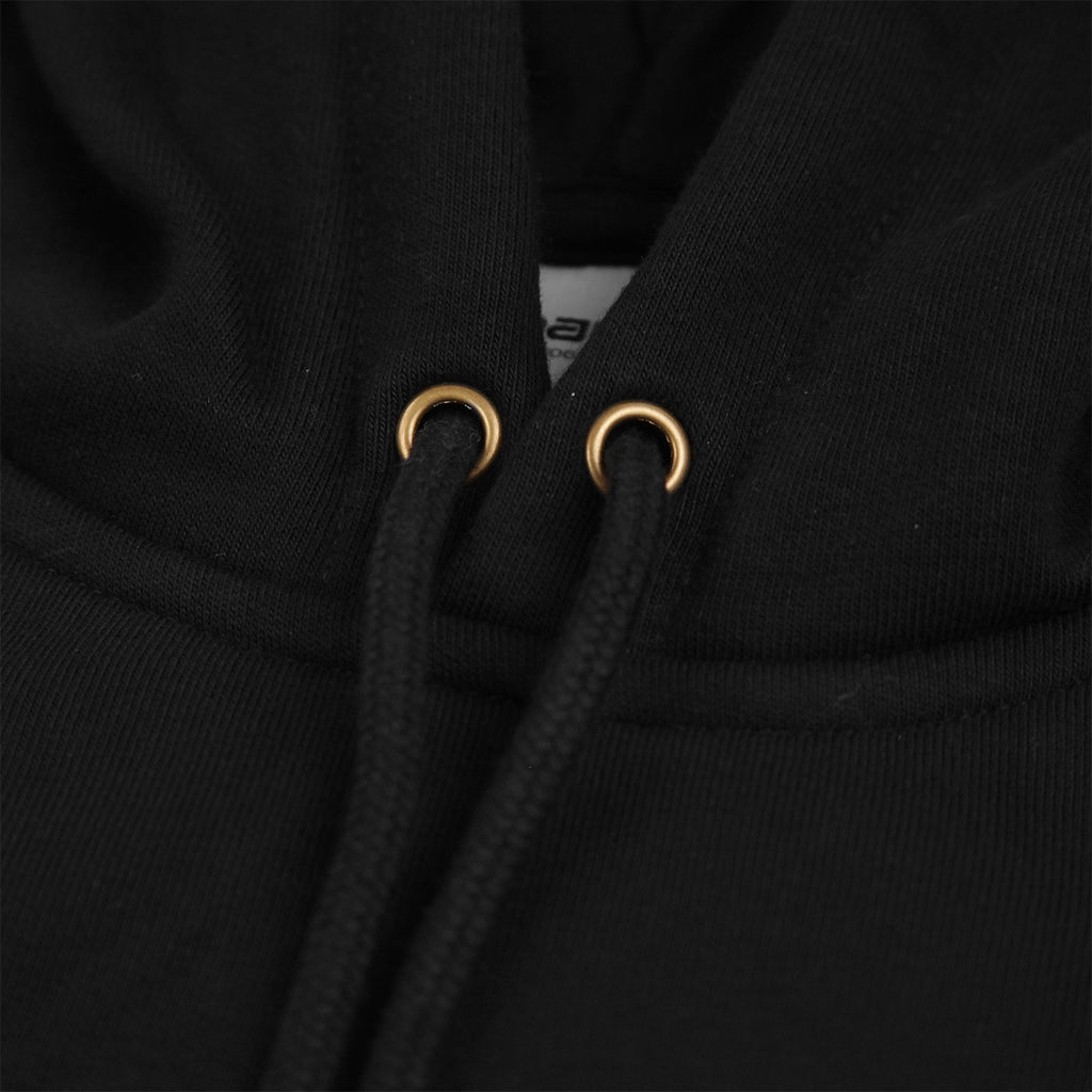 Carhartt WIP Hooded Chase Sweat Hoodie in Black / Gold - Neck
