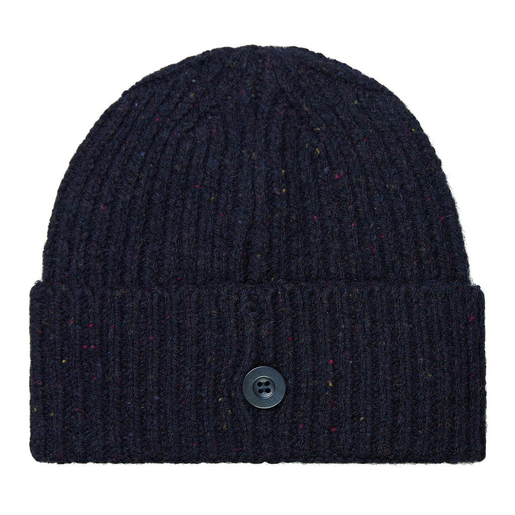 Carhartt WIP Anglistic Beanie in Speckled Dark Navy - Back