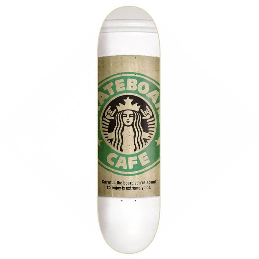 Skateboard Cafe Starfucks Skateboard Deck - White