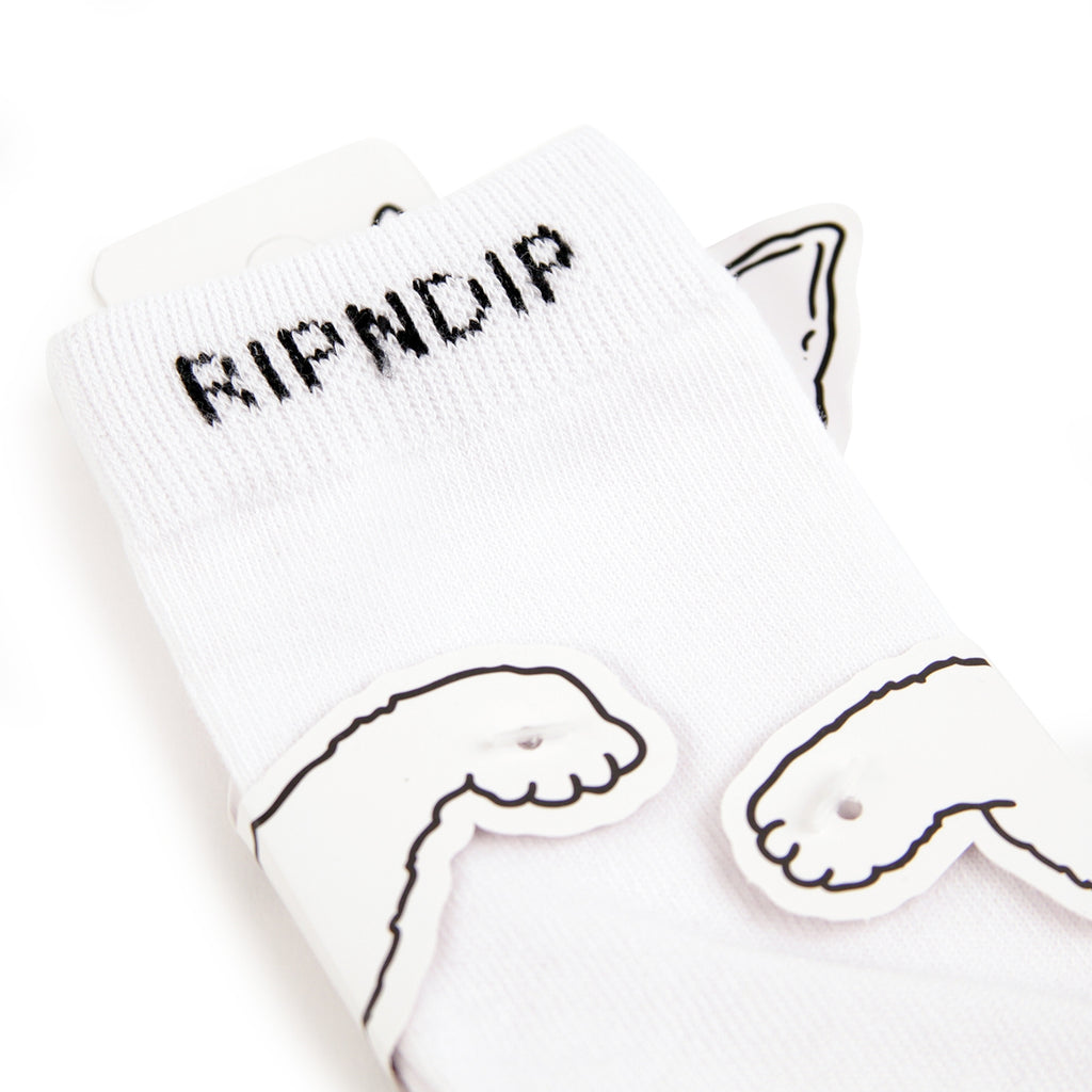 RIPNDIP Lord Nermal Socks in White - Top