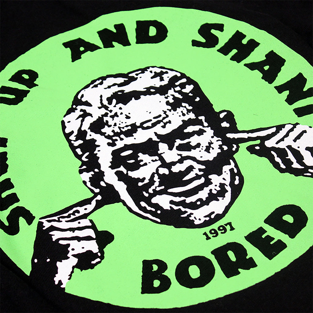 Bored of Southsea Shut up and Shant Sweatshirt in Black - Back print detail