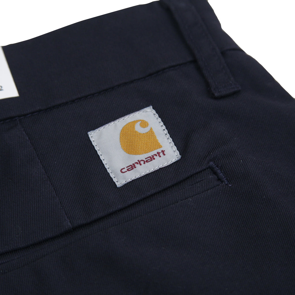 Carhartt WIP Sid Pant in Dark Navy Rinsed - Square Label