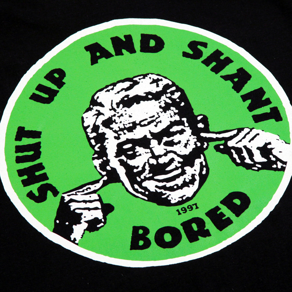 Bored of Southsea Shut up and Shant T Shirt in Black - Back print