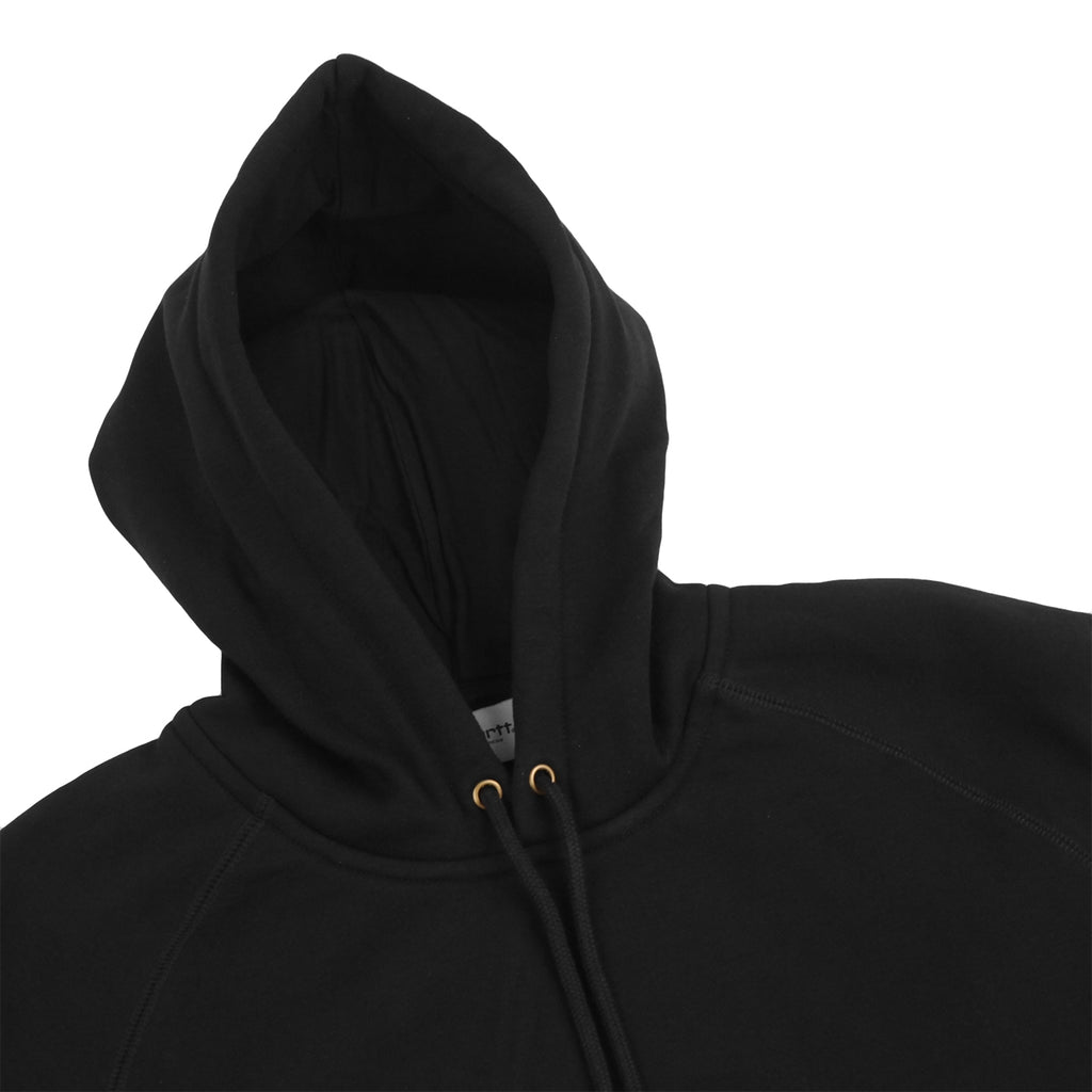 Carhartt WIP Hooded Chase Sweat Hoodie in Black / Gold - Detail