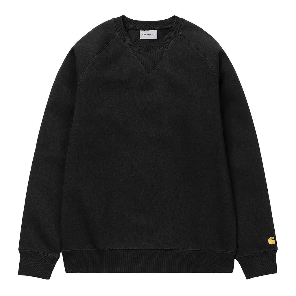 Carhartt WIP Chase Sweatshirt in Black / Gold
