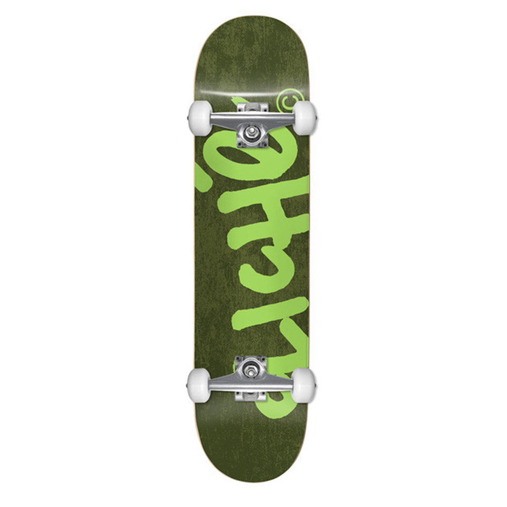 Cliche Skateboards Handwritten Youth Forest Green Complete Skateboard - 7.375" - main