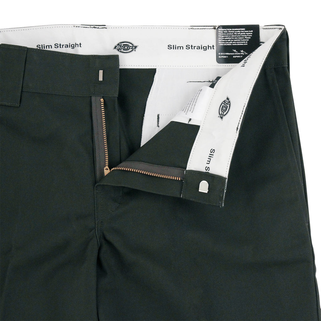 Dickies Slim Fit Shorts in Olive Green - Zip