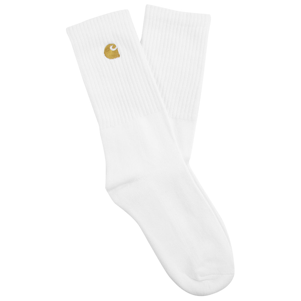 Carhartt WIP Chase Socks in White / Gold