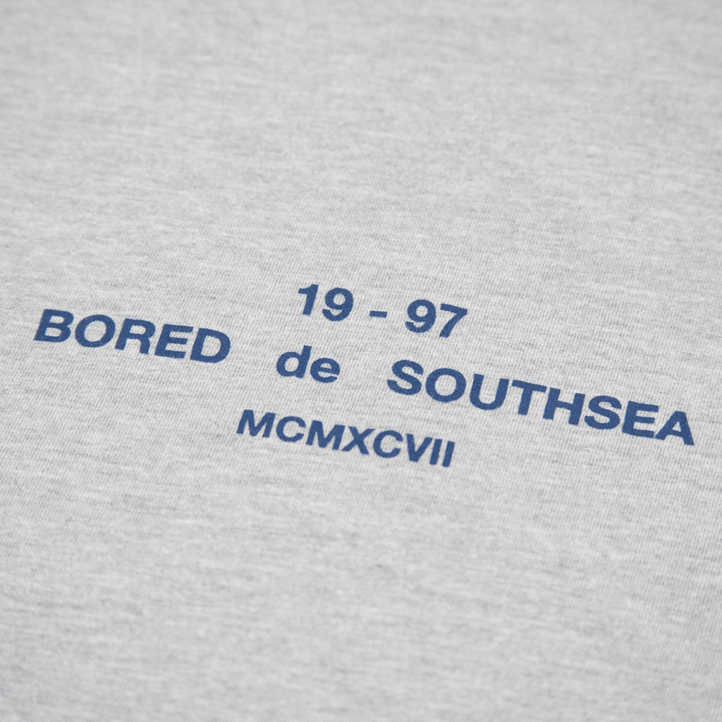 Bored of Southsea BDG T Shirt in Heather Grey - Print