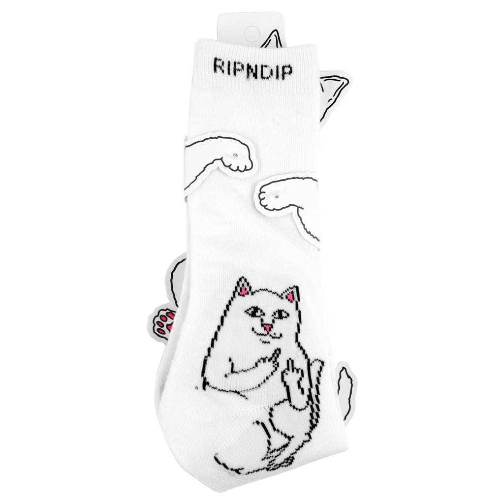 RIPNDIP Lord Nermal Socks in White - Detail