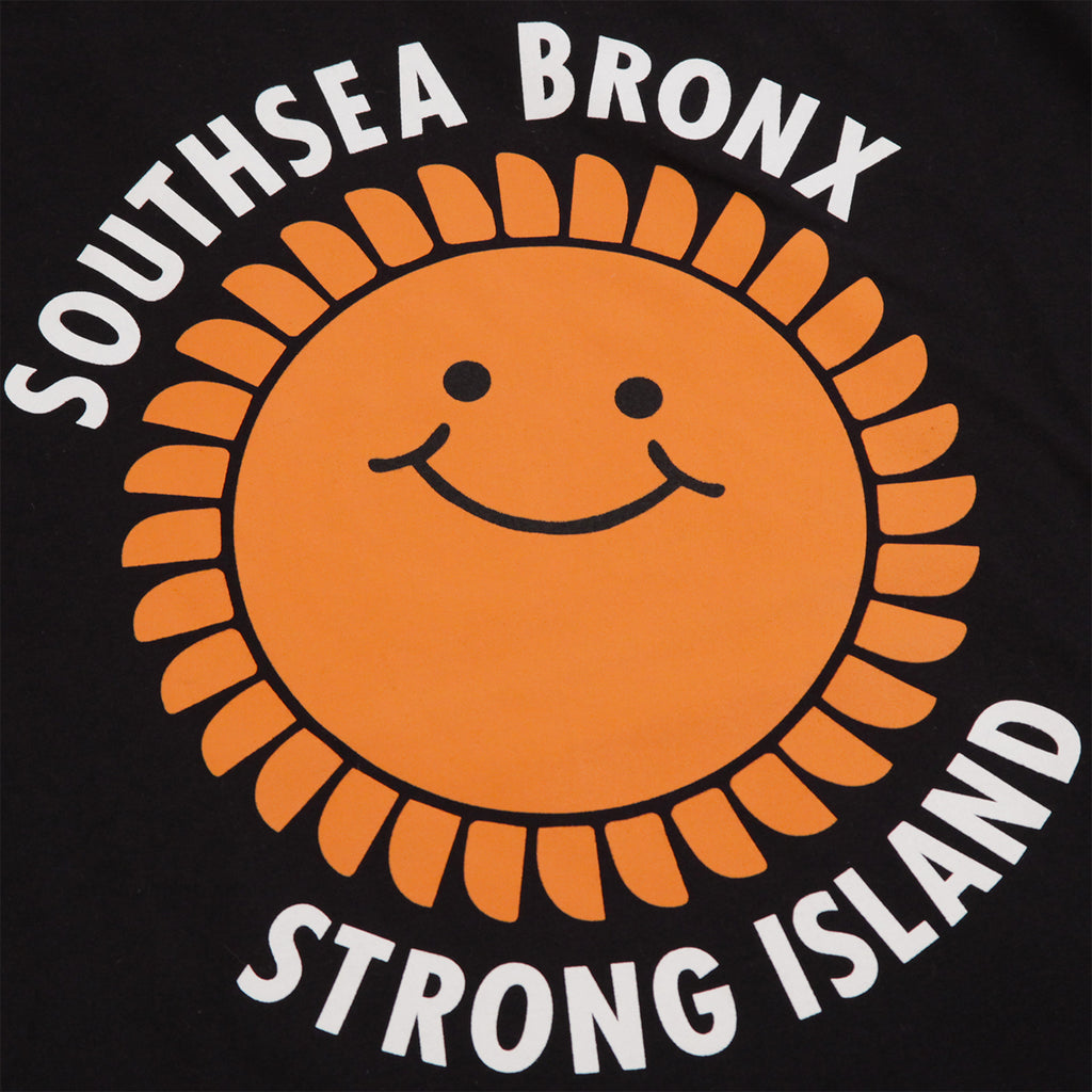 Southsea Bronx Strong Island T Shirt in Black - Print