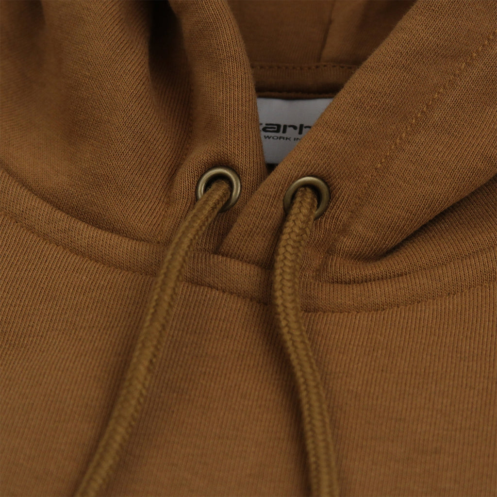 Carhartt Hooded Chase Sweat Hoodie in Hamilton Brown / Gold - Drawstring
