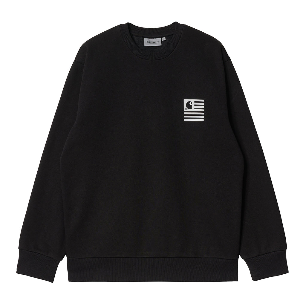 Carhartt WIP Fade State Sweatshirt in Black / White - Front