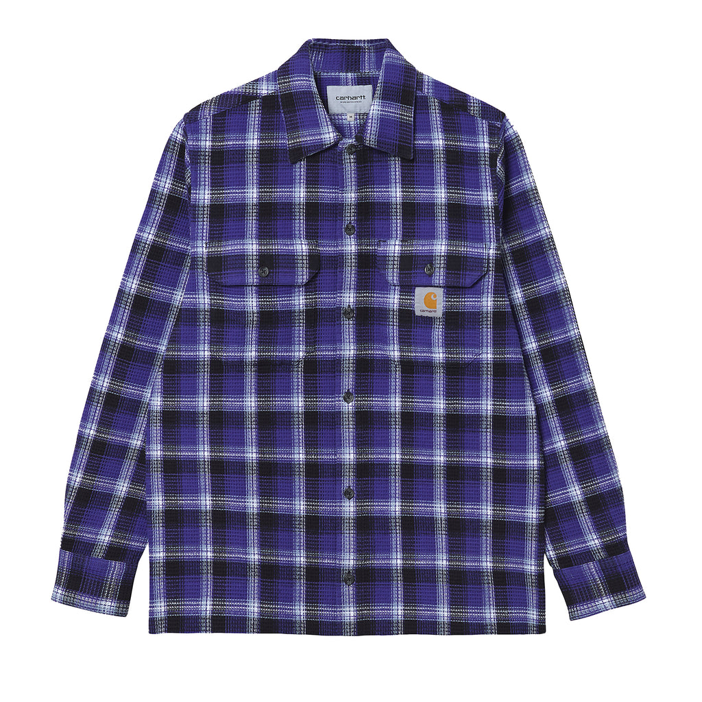 Carhartt WIP L/S Hepner Check Shirt - Razzmic - front