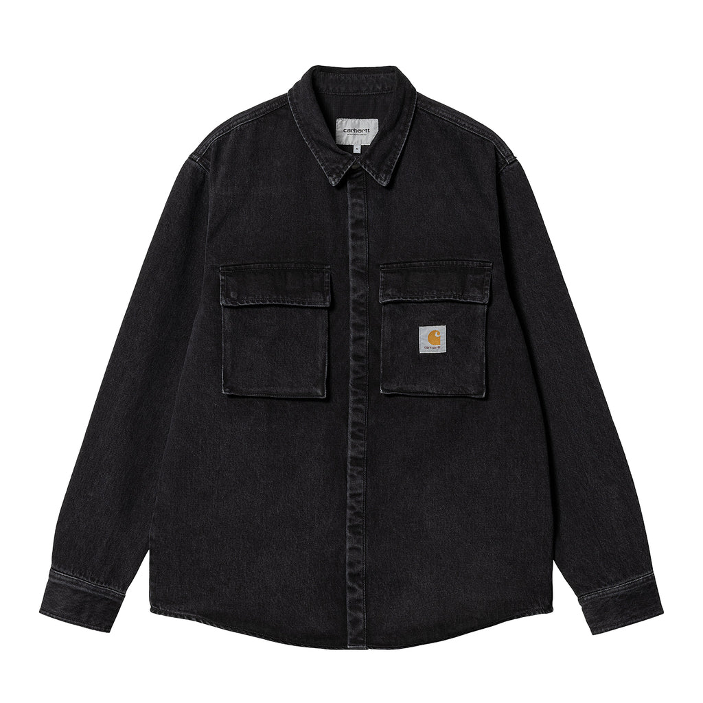 Carhartt Monterey Shirt Jac - Black Stone Washed - front