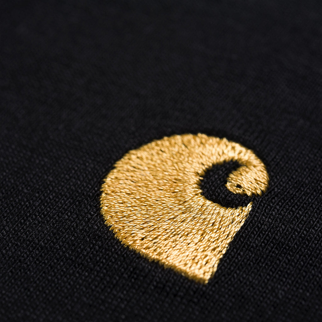 Carhartt WIP Chase T Shirt in Black / Gold - Detail