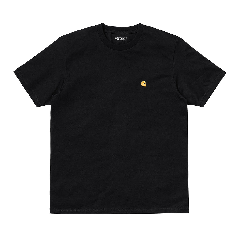 Carhartt WIP Chase T Shirt in Black / Gold