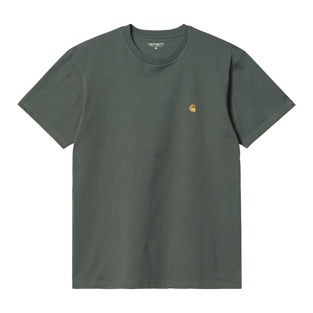 Carhartt WIP Chase T Shirt - Jura / Gold - front