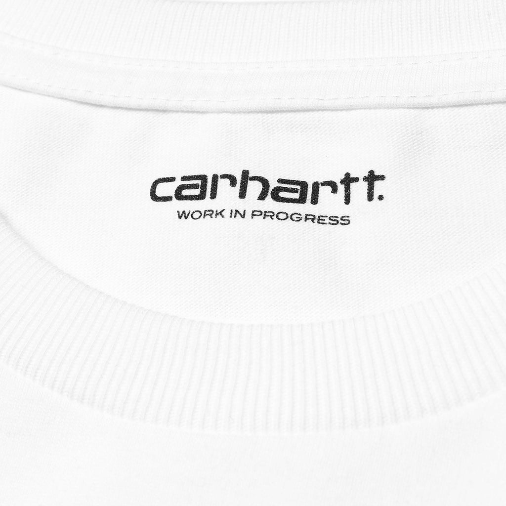 Carhartt WIP Chase T Shirt - White / Gold - neck