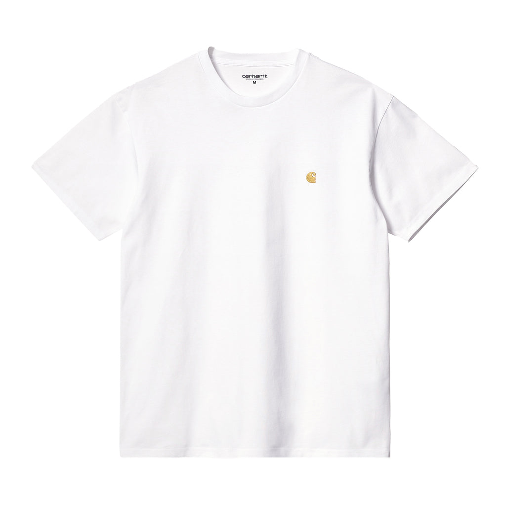 Carhartt WIP Chase T Shirt - White / Gold - front