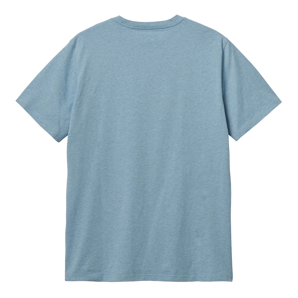 Carhartt WIP Pocket T Shirt - Frosted Blue Heather - back