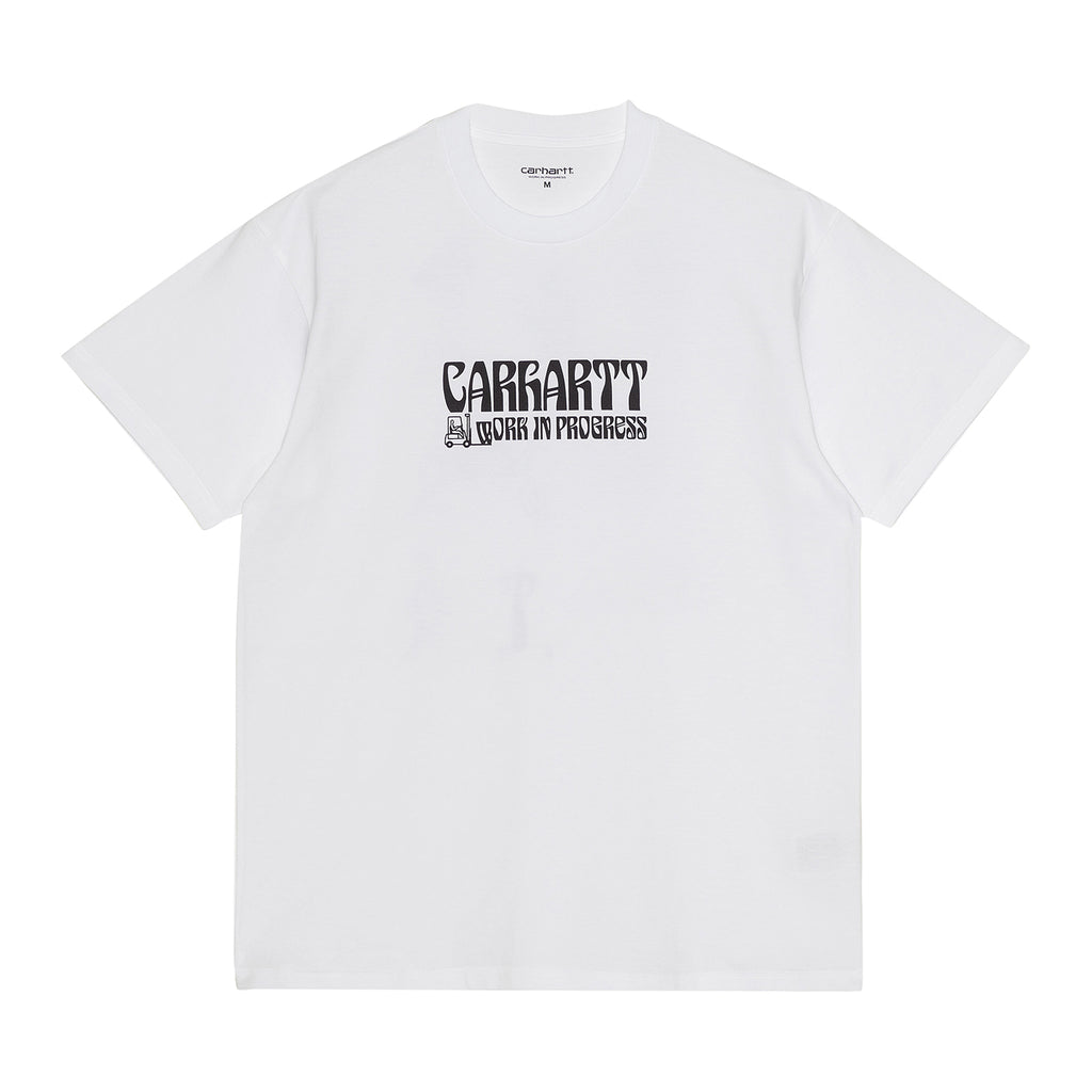 Carhartt WIP Removals T Shirt in White / Black - Front