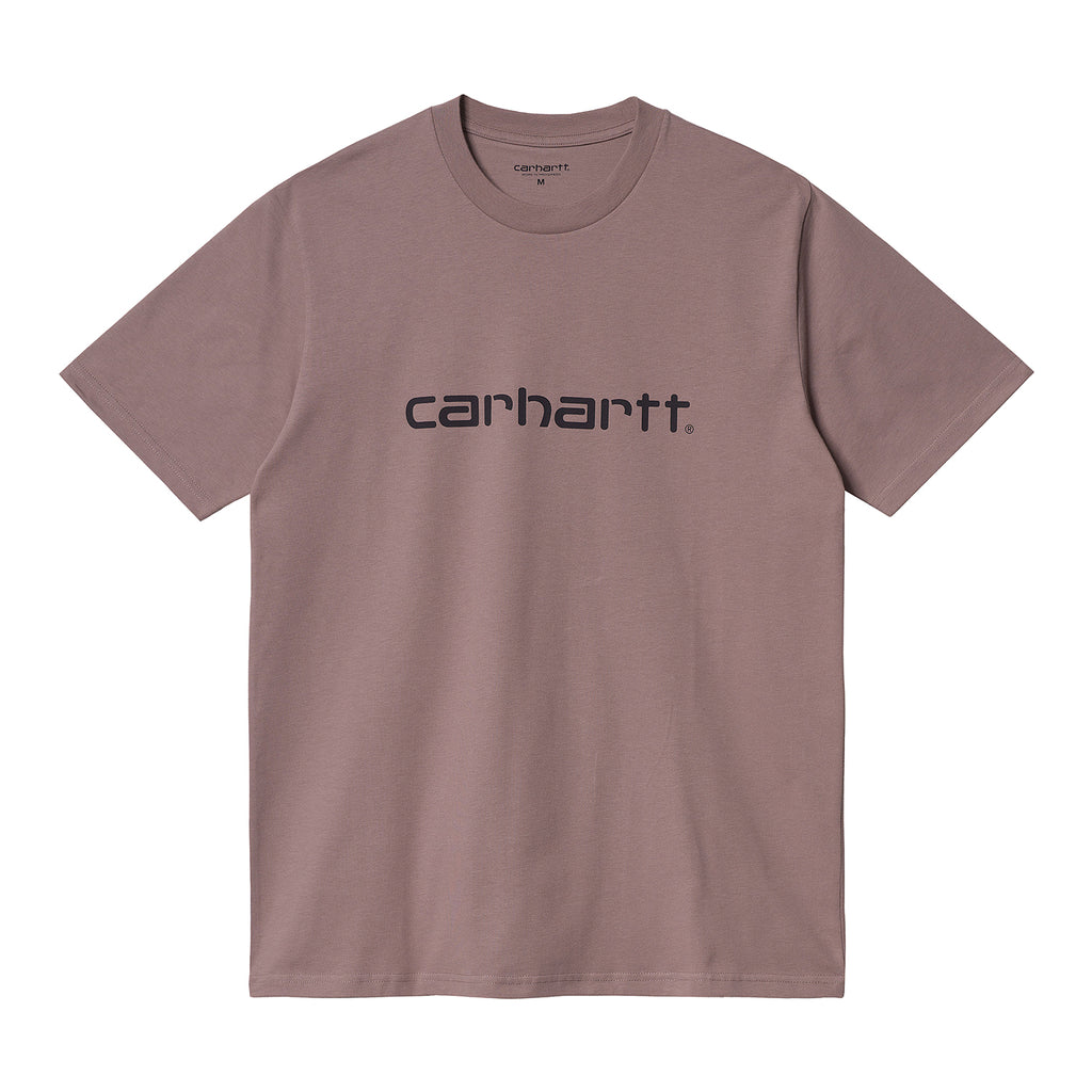 Carhartt WIP Script T Shirt - Earthy Pink / Black