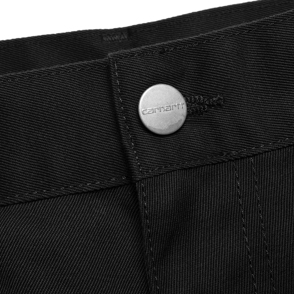 Carhartt WIP Simple Pant in Black Rinsed - Button