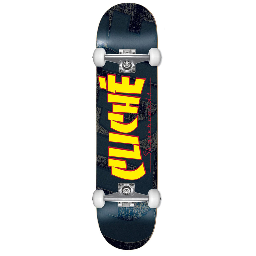 Cliche Skateboards Banco Black / Yellow Youth Complete Skateboard - 7" - main