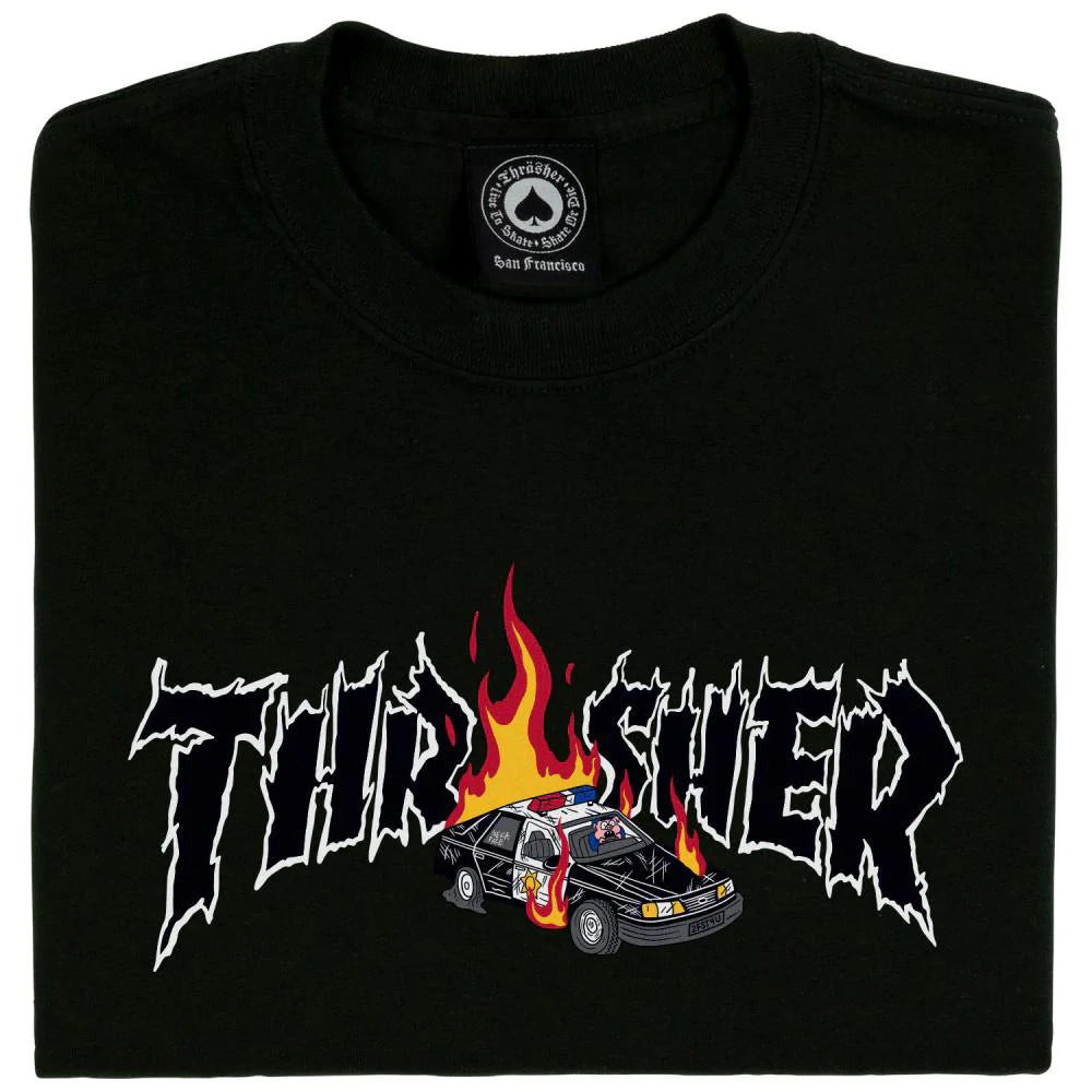 Thrasher Cop Car T Shirt - Black